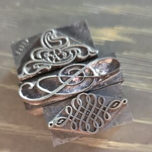 Vintage Metal Stamps with Intricate Designs